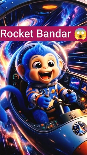 Rocket Monkey Moon 🌙🚀 #shorts#rocket#cartoon