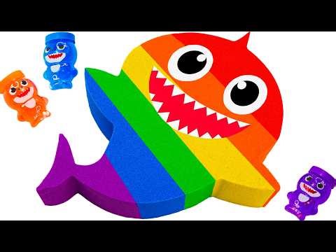 ASMR Video | How To Make Rainbow Baby Shark From Kinetic Sand Cutting | Satisfying Idea By Yo Yo