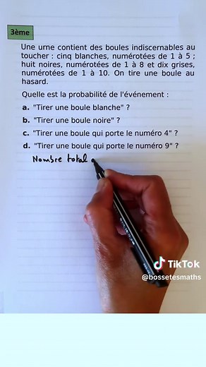 Exercice de probabilités pour 3ème : Boules dans une urne
