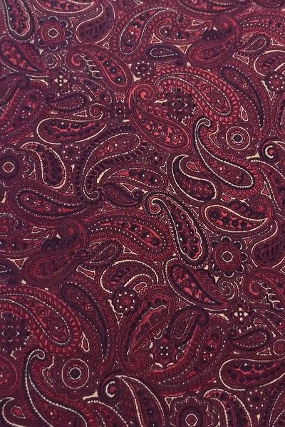 Rust Cotton Paisley Fabric - Sevenberry Print - Etsy