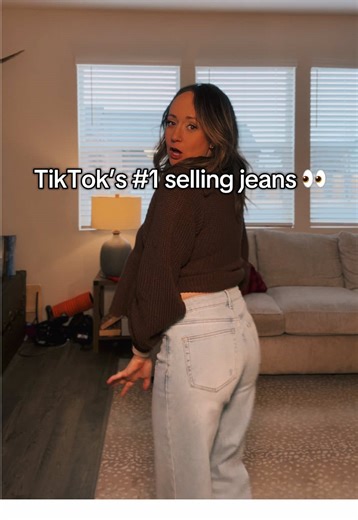 These are the #1 selling jeans on TikTok for a reason—stretchy, flattering, and actually comfortable. Linking them here while the sale price is still live. #tiktokshop #tiktokshopfinds #widelegjeans #momjeans