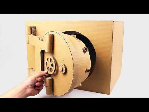 How to make Safe with Combination Number Lock from cardboard