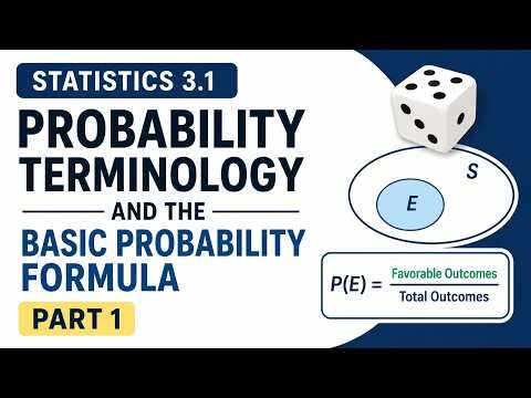 Probability Terminology and the Basic Probability Formula | Statistics 3.1.1