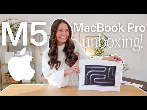 M5 MACBOOK PRO UNBOXING ✨ *customization tips, speed tests, setup, +color comparisons*