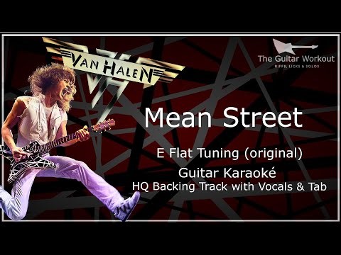 Van Halen - Mean Street [E Flat Tuning] (HQ Backing Track w/vocals & tab | Guitar Karaoke)