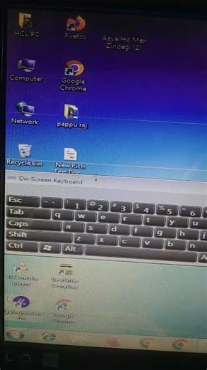 keyboard on screen in windows 7