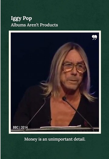 Iggy Pop on the Essence of Music Beyond Money