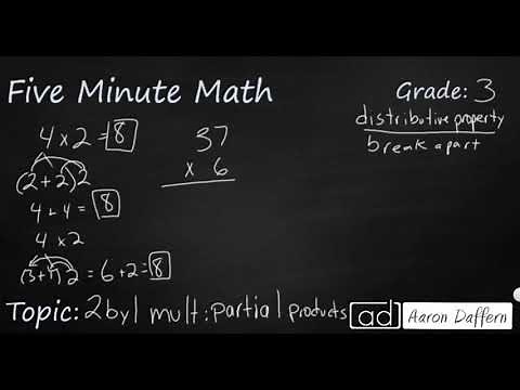 3rd Grade Math 2 by 1 Multiplication - Partial Products