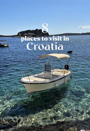 8 places to visit in Croatia 🇭🇷🐚 • Dubrovnik • Cavtat • Split • Hvar • Krka National Park • Zadar • Dugi Otok • Zagreb #europesummer #BucketListTravel