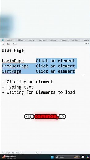 Base Page in Selenium POM | Reuse Common Methods | Selenium Python Framework