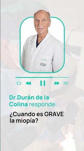 Dr. Durán de la Colina explains when myopia stops being "normal" and becomes a real risk.