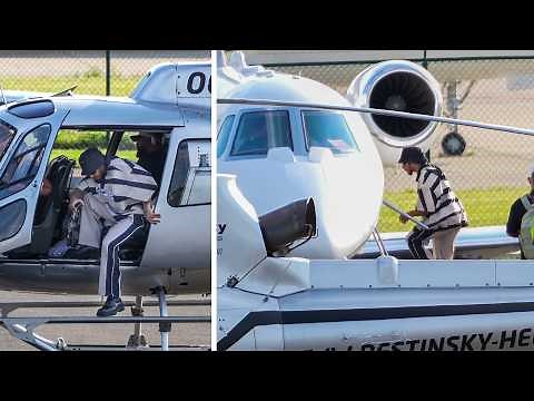 Lewis Hamilton Departing in Private Jet after Winning the F1 Belgian GP 2024