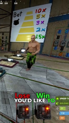 He Won the First Bet! Did I Rig It?! 😂 #rustgambling #rustfunny