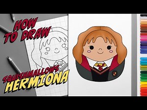 How to draw Squishmallows HERMIONA | Cute step by step drawing for kids
