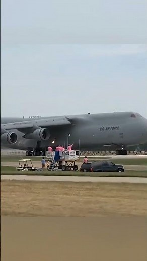 C-5 Galaxy Powerful Takeoff | The Giant of the Skies#aviation #airplane #automobile