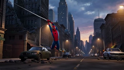 Spider-Man vs Batgirl: Epic 6-Minute Crossover Fight in Ruined New York City! (Marvel vs DC Battle)