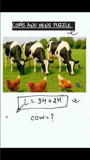 How Many Cows Are There? 🐄 | Mind-Bending Math Puzzle #Shorts