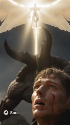 ​When the battle is lost, but the heavens open up 😱 An epic clash of good vs. evil! #EpicFantasy