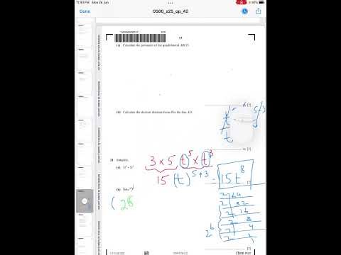 IGCSE Mathematics (extended)Past Paper 0580/42-CIE-May/June 2025 solutions of question 21