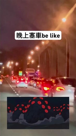 看到紅色車燈就會想到王蟲🤣 #好笑 #塞車 #王蟲