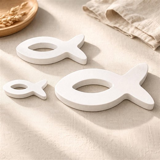 Fish Table Decoration for First Communion - Party Favor for Confirmation and Baptism - Individually or in a Set of 3 - Raysin White - Gift Idea - Etsy