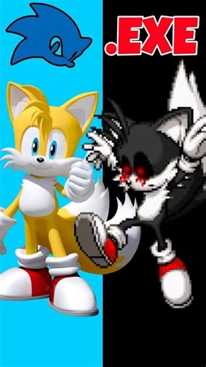 Tails Turns Into EXE #shorts #sonicthehedgehog #sonicexe