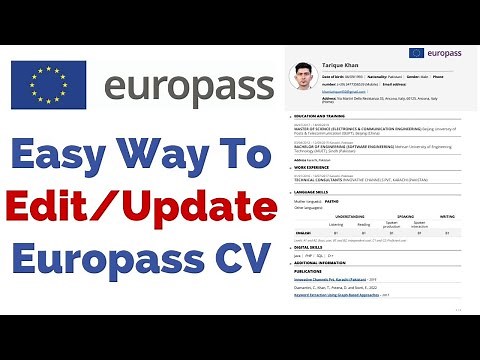 Best Way to Edit / Update your EUROPASS CV After Downloading || Make Changes in EUROPASS CV.