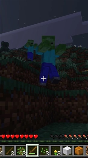 Playing Minecraft for the FIRST TIME 😱 | Surviving Night With Mobs 🧟‍♂️🔥 #Shorts