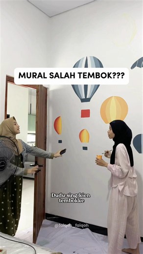 Deg degan bgt pas kakaknya lihat aku mural, rasanya hampir setengah mati 😥😰😅 #mural #muralindramayu #muraljabar #dekorasikamaranak #muralart