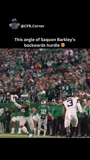 College Football on Instagram: "We’re giving away 2 free tickets to an NFL playoff game or a signed jersey of your choice to celebrate our INSANELY fast growth, comment the word “Enter” to enter the giveaway TODAY, the winner will be announced on Saturday 🔥 Saquon Barkley is a running back whose career has been defined by rare athleticism, balance, and moments that stretch the limits of what seems possible on a football field. Emerging from Penn State as a generational talent, Barkley entered t