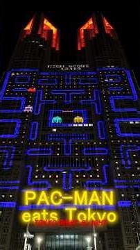 TOKYO Night & Light PAC MAN eats Tokyo
