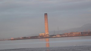 The iconic chimney at Scotland's last coal-fired energy power station has been demolished It crashed down in an explosion this morning - Longannet was once the largest power station in Europe | The Scottish Sun