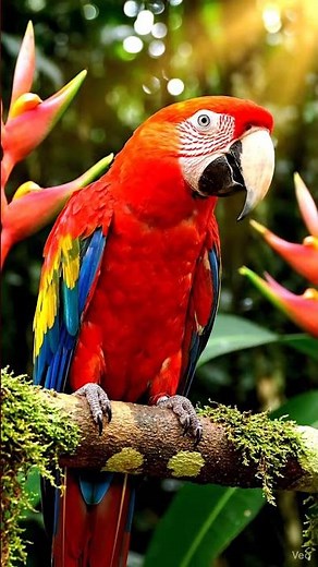 Scarlet Macaw: Amazon's Fiery Parrot (Vibrant 8K Rainforest Icon)
