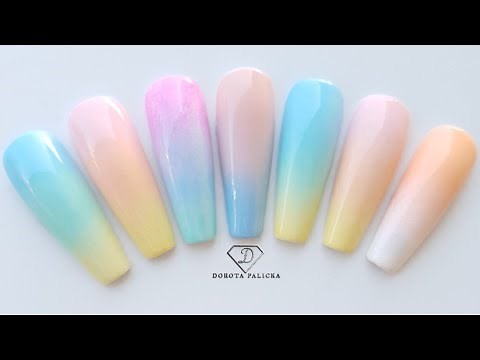 Ombre nail art techniques. Easy ombre with gel polish. How to do quick ombre nails.