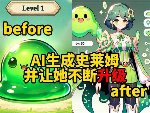 AI生成史莱姆，并让她不断升级_哔哩哔哩_bilibili