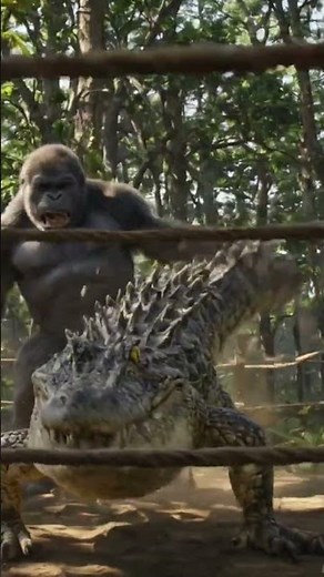 Gorille vs Crocodile 🐊 غوريلا ضد تمساح