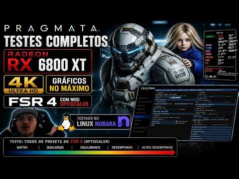 PRAGMATA em 4K na RX 6800 XT 😱 FSR 4 + OptiScaler no Linux Nobara!