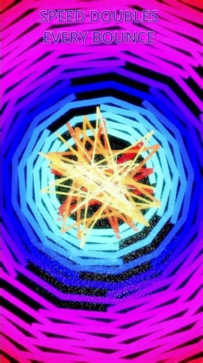 Speed doubles with every bounce #simulation #satisfying #godot