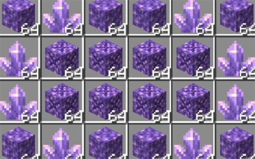 【游戏奇迹】原版生存获取紫水晶母岩物品教程（MCBE 1.16.40）