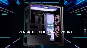 MSI MPG Velox 300R Airflow PZ - Mid-Tower Gaming PC Case - Tempered Glass Side Panel - 2 x 160 mm Dual Layer Blades Fans - Liquid Cooling Support up to 360mm Radiator - Mesh Panel for Airflow