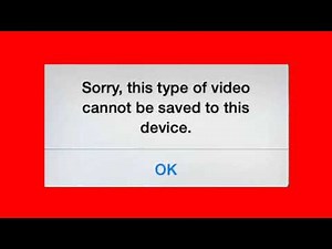 iPhone || Fix Sorry, this type of video cannot be saved to this device Problem Solve in iOS 15 ?