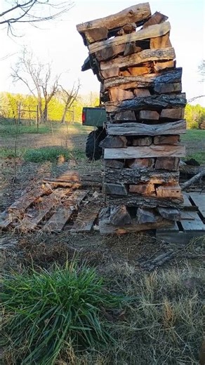 What Is Keeping This Wood Stack Up?