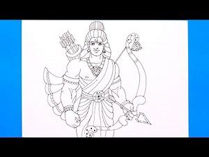 Shree Ram Drawing Tutorial || How to draw Lord Shri ram Pencil drawing