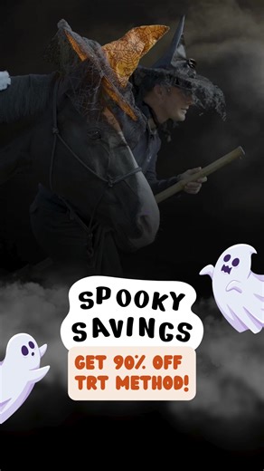 It's spooky season, so I've brought back the SPOOKIEST offer of the year! 👻 You can now get access to the ENTIRE TRT Method with 90% off! This will give you access to online material about... 👉 solving spookiness and tension 👉 creating confidence and relaxation 👉 solving issues under saddle 👉...and much more! I've developed TRT method, an online training program with 100,000 members(!) to help you. And, because it's spooky season, you can now get a whopping discount of 90%! 👉 https://trtme