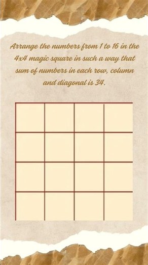 Can You Solve This 4×4 Magic Square? Only Geniuses Can! 🧠