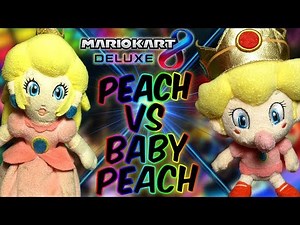 ABM: Peach Vs Baby Peach !! Mario Kart 8 Deluxe !! Race & Battle Gameplay !! HD