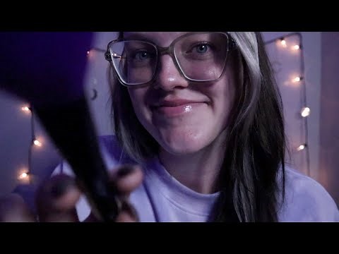 ASMR Repetitive Personal Attention Triggers to Make You Sleepy - blend, blot, blush & blink