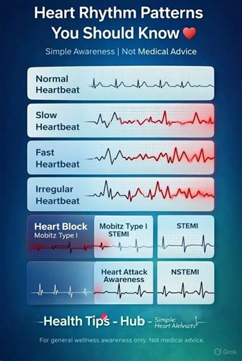 Heart Rhythm Patterns Explained in 10 Seconds ❤️ | Health Tips Hub
