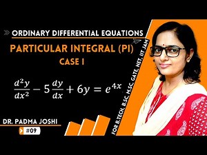 Rules for finding particular integral case 1 in differential equations | finding cf and pi in ODE #1