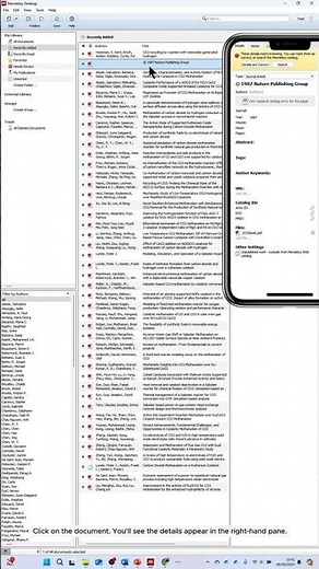 Mendeley Desktop: Edit the Details of an imported Article, such as title, Author, Journal & Volume